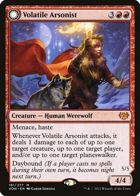 Volatile Arsonist // Dire-Strain Anarchist · Innistrad: Crimson Vow 181/423