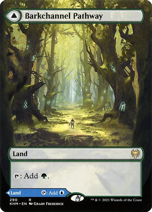 Barkchannel Pathway // Tidechannel Pathway · Kaldheim 290/425