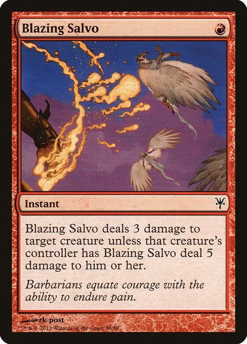 Blazing Salvo · Duel Decks: Sorin vs. Tibalt 58/80