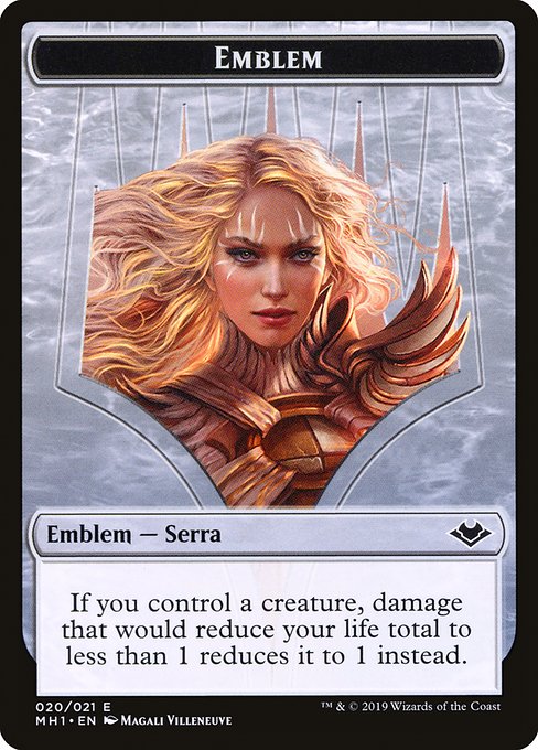 Serra the Benevolent Emblem · Modern Horizons Tokens 20/21