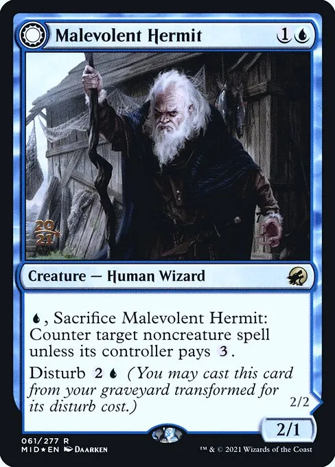 Malevolent Hermit // Benevolent Geist · Innistrad: Midnight Hunt Promos 61s/155