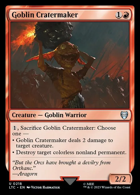 Goblin Cratermaker · Tales of Middle-earth Commander 218/591
