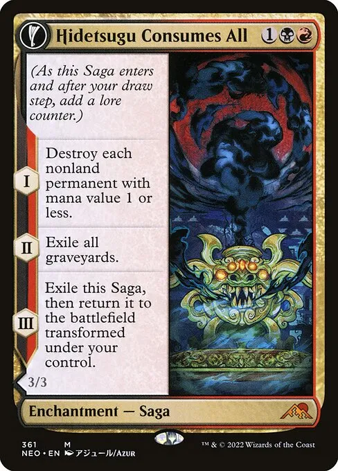 Hidetsugu Consumes All // Vessel of the All-Consuming · Kamigawa: Neon Dynasty 361/531