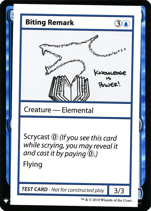 Biting Remark · Mystery Booster Playtest Cards 2019 17/121