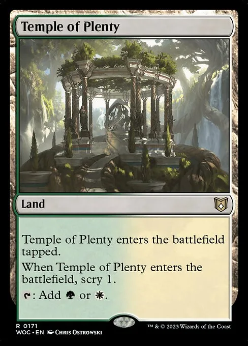 Temple of Plenty · Wilds of Eldraine Commander 171/173