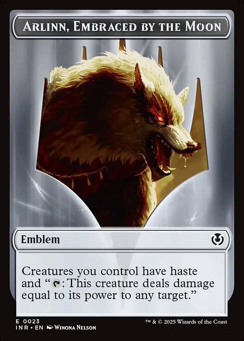 Arlinn, Embraced by the Moon Emblem · Innistrad Remastered Tokens 23/27