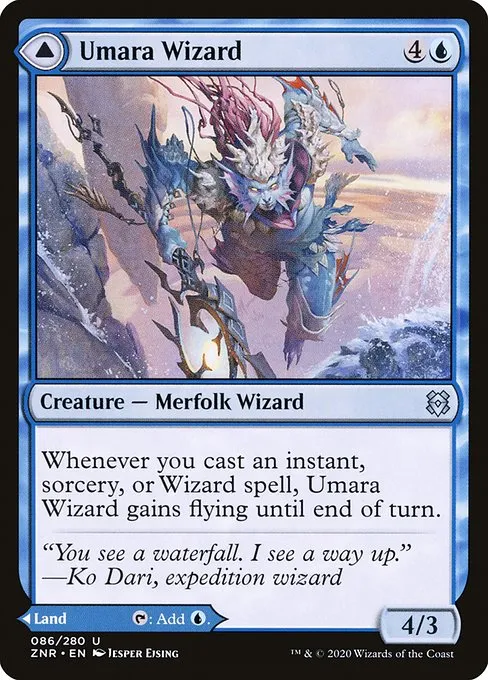 Umara Wizard // Umara Skyfalls · Zendikar Rising 86/407
