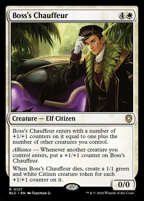 Boss's Chauffeur · Bloomburrow Commander 137/356