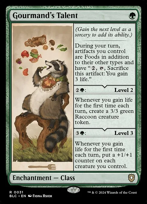 Gourmand's Talent · Bloomburrow Commander 31/356