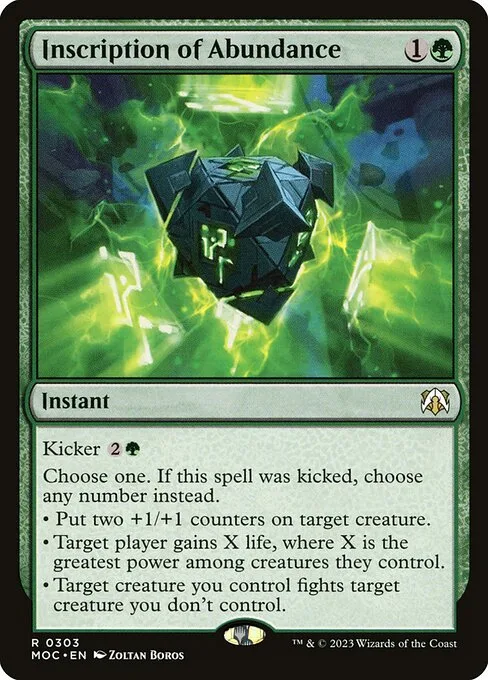 Inscription of Abundance · March of the Machine Commander 303/450