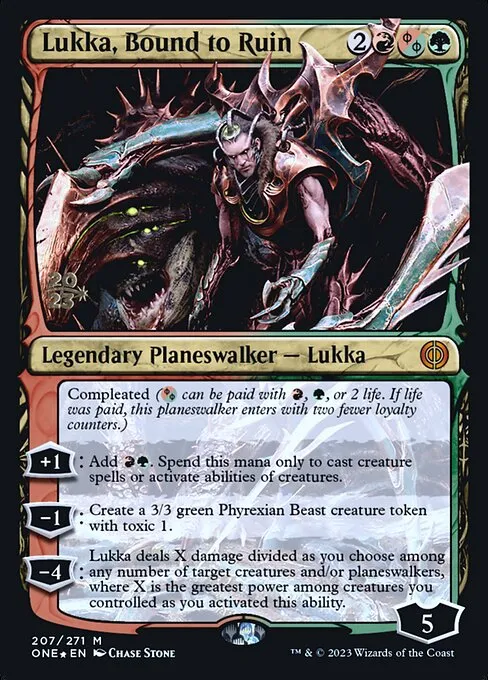Lukka, Bound to Ruin · Phyrexia: All Will Be One Promos 207s/160