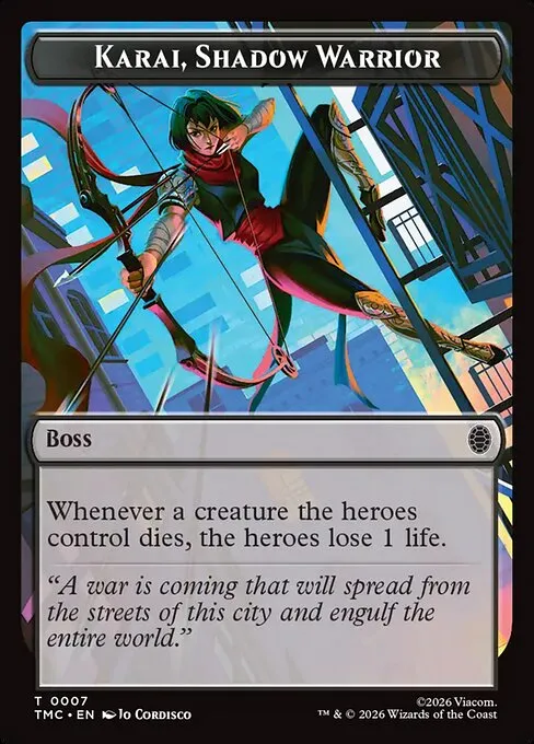 Karai, Shadow Warrior · Teenage Mutant Ninja Turtles Eternal Tokens 7/31