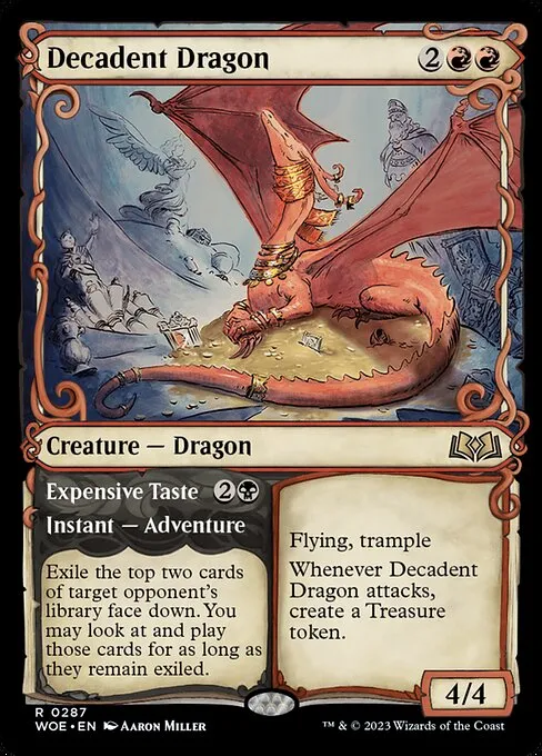 Decadent Dragon // Expensive Taste · Wilds of Eldraine 287/381
