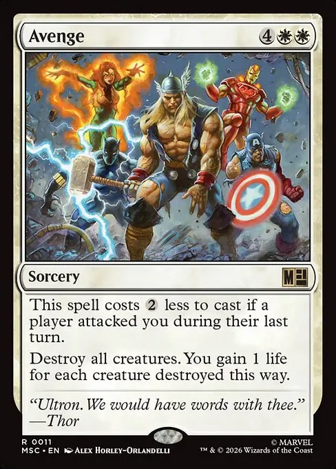 Avenge · Marvel Super Heroes Commander 11/9