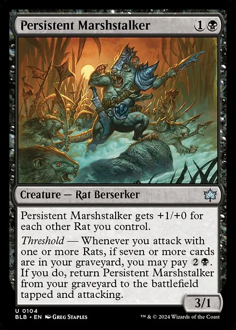 Persistent Marshstalker · Bloomburrow 104/398