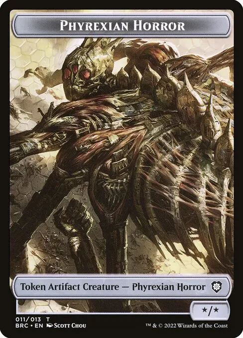 Phyrexian Horror · The Brothers' War Commander Tokens 11/14
