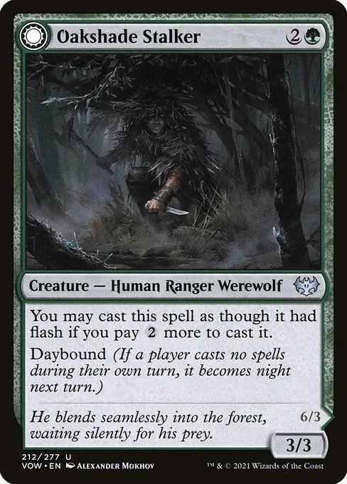 Oakshade Stalker // Moonlit Ambusher · Innistrad: Crimson Vow 212/423