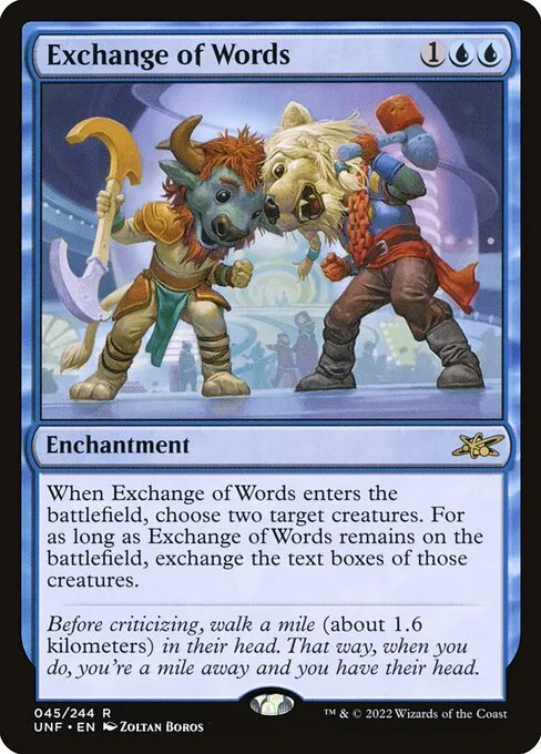 Exchange of Words · Unfinity 45/639