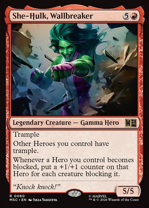 She-Hulk, Wallbreaker · Marvel Super Heroes Commander 60/9