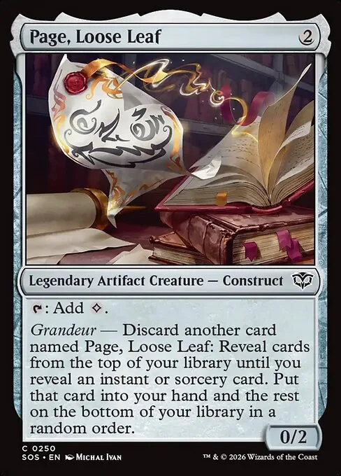 Page, Loose Leaf · Secrets of Strixhaven 250/368