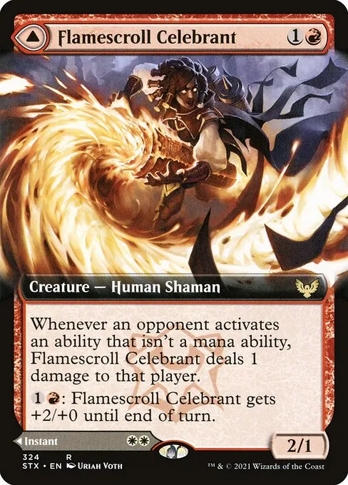Flamescroll Celebrant // Revel in Silence · Strixhaven: School of Mages 324/393