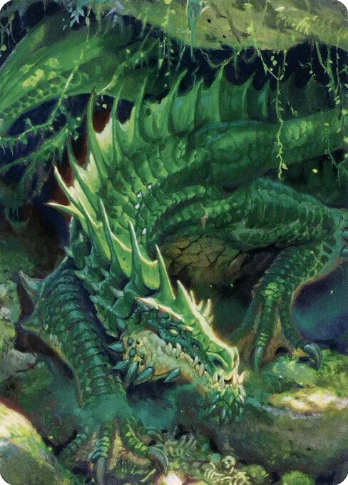 Lurking Green Dragon // Lurking Green Dragon · Battle for Baldur's Gate Art Series 1/81