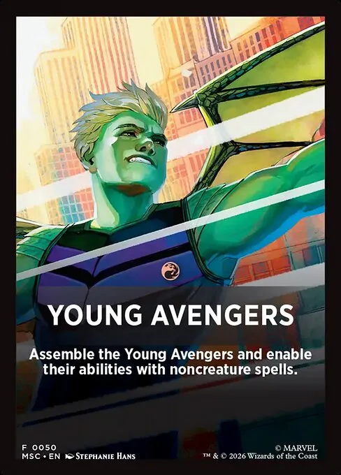 Young Avengers · Marvel Super Heroes Jumpstart Front Cards 50/61