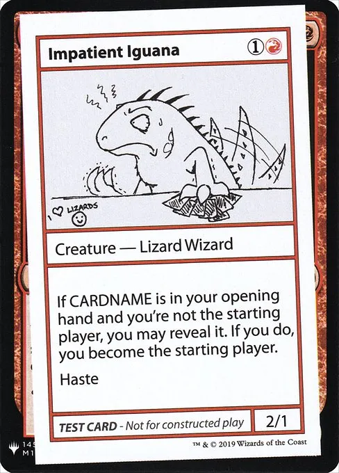 Impatient Iguana · Mystery Booster Playtest Cards 2019 55/121