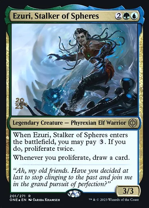 Ezuri, Stalker of Spheres · Phyrexia: All Will Be One Promos 201s/160