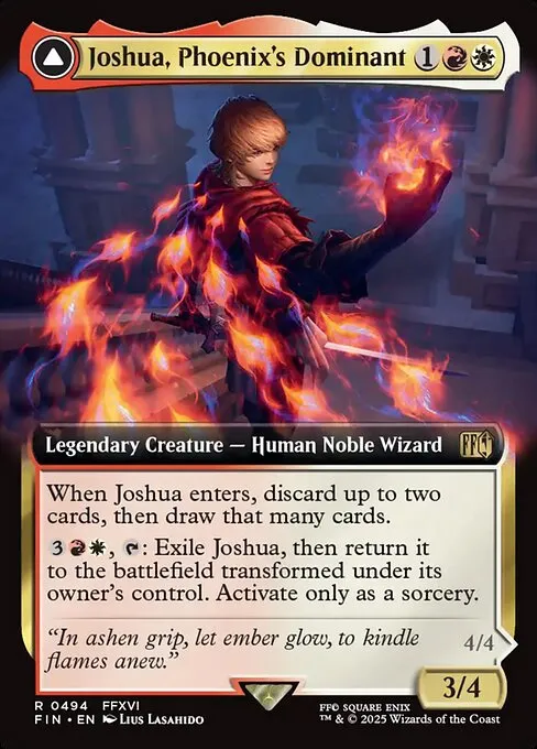 Joshua, Phoenix's Dominant // Phoenix, Warden of Fire · Final Fantasy 494/599