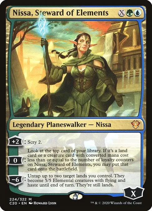 Nissa, Steward of Elements · Commander 2020 224/322