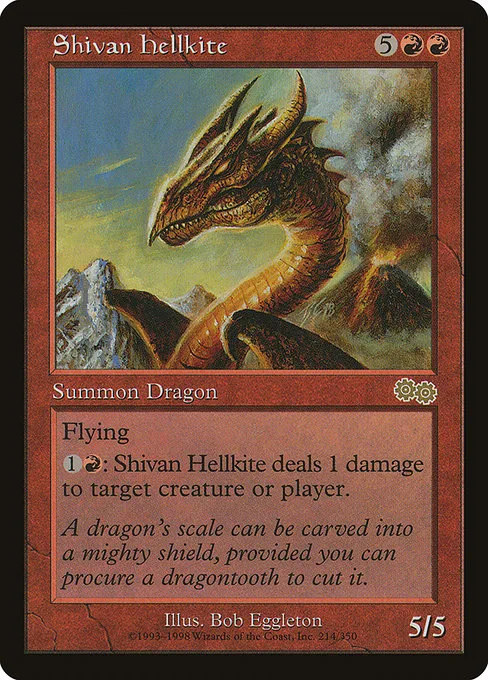 Shivan Hellkite · Urza's Saga 214/357