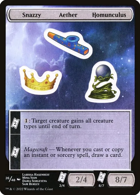 Snazzy Aether Homunculus · Unfinity Sticker Sheets 26/48