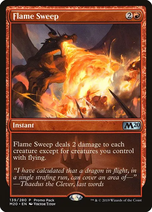Flame Sweep · Core Set 2020 Promos 139/144