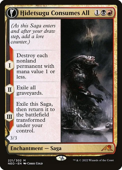 Hidetsugu Consumes All // Vessel of the All-Consuming · Kamigawa: Neon Dynasty 221/531
