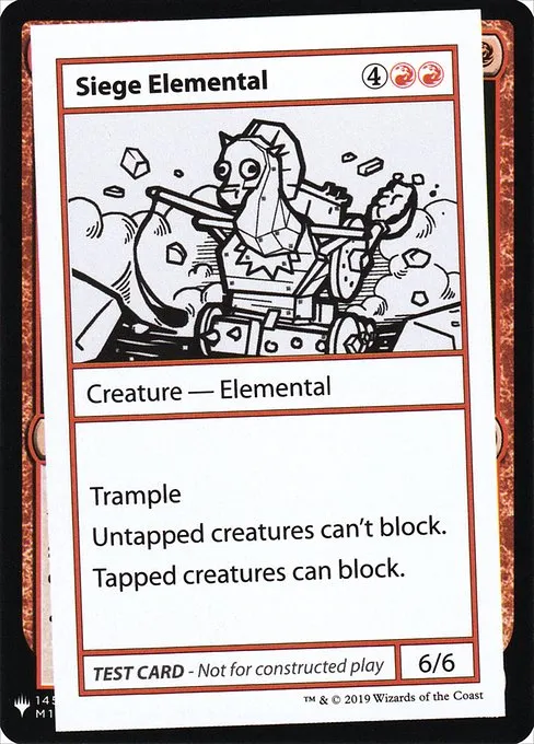 Siege Elemental · Mystery Booster Playtest Cards 2019 64/121