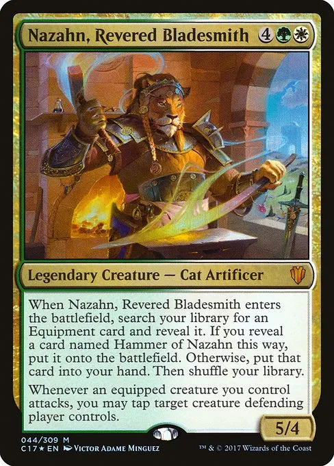 Nazahn, Revered Bladesmith · Commander 2017 44/309