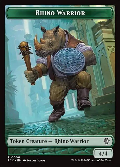 Rhino Warrior · Lorwyn Eclipsed Commander Tokens 6/13