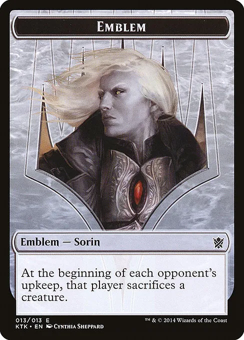 Sorin, Solemn Visitor Emblem · Khans of Tarkir Tokens 13/13