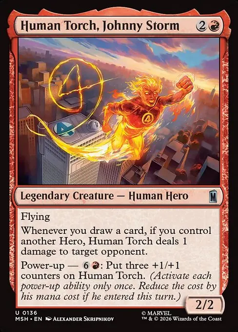 Human Torch, Johnny Storm · Marvel Super Heroes 136/24
