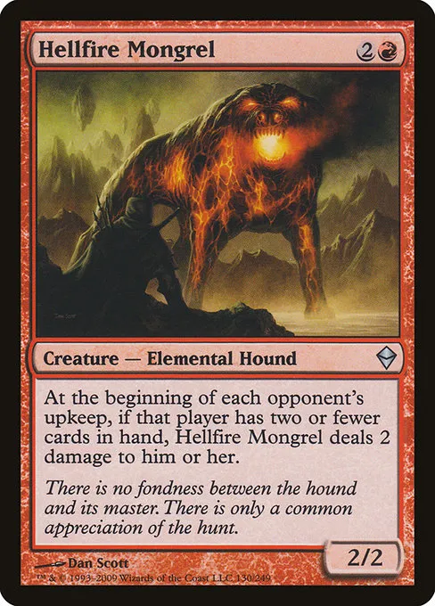 Hellfire Mongrel · Zendikar 130/269