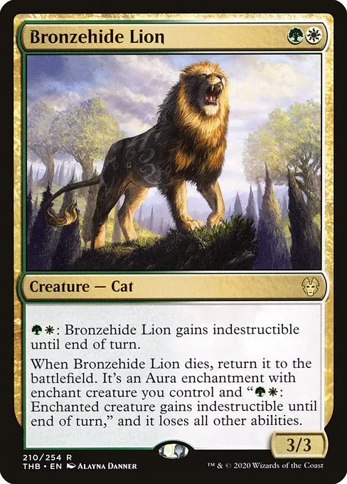 Bronzehide Lion · Theros Beyond Death 210/358