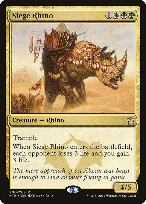Siege Rhino · Khans of Tarkir 200/293