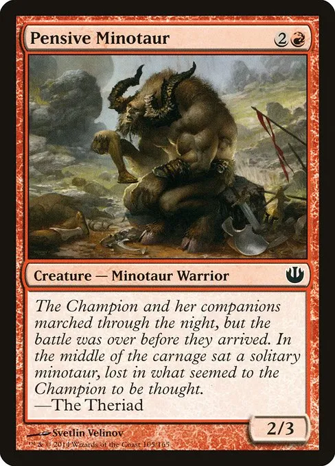 Pensive Minotaur · Journey into Nyx 105/165