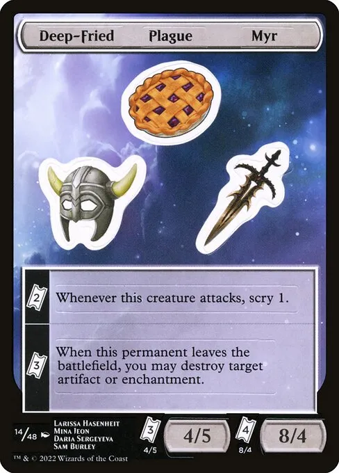 Deep-Fried Plague Myr · Unfinity Sticker Sheets 14/48