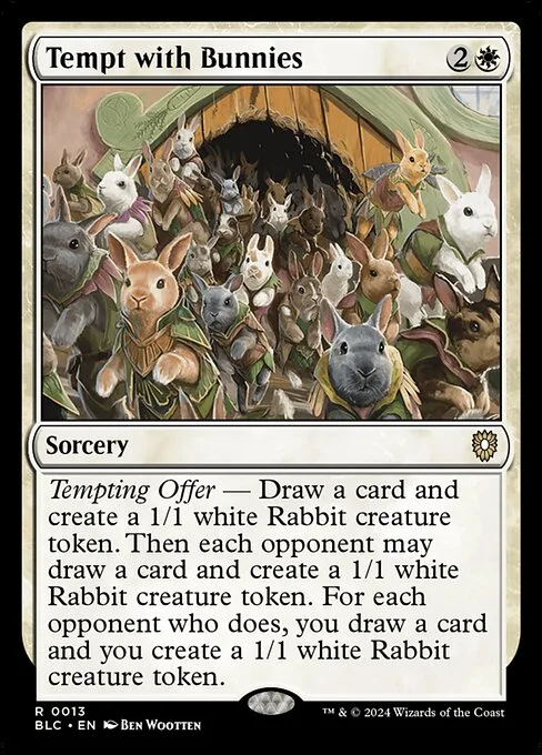 Tempt with Bunnies · Bloomburrow Commander 13/356