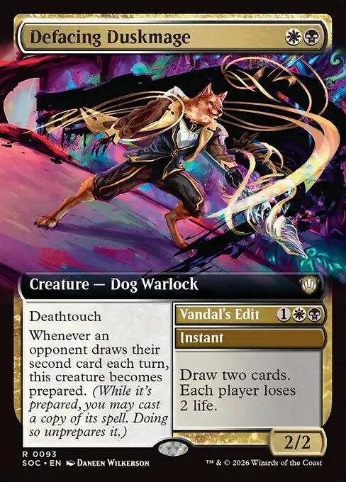 Defacing Duskmage // Vandal's Edit · Secrets of Strixhaven Commander 93/426