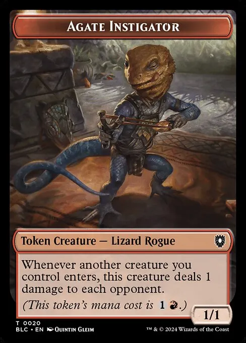 Agate Instigator · Bloomburrow Commander Tokens 20/41