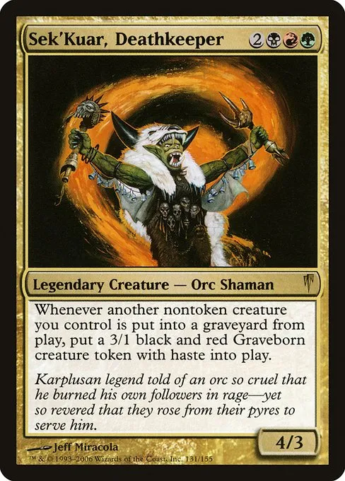 Sek'Kuar, Deathkeeper · Coldsnap 131/155