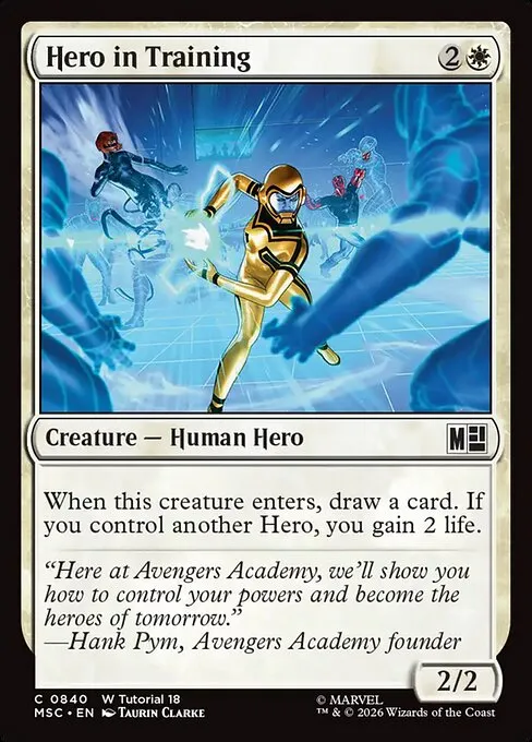 Hero in Training · Marvel Super Heroes Commander 840/9